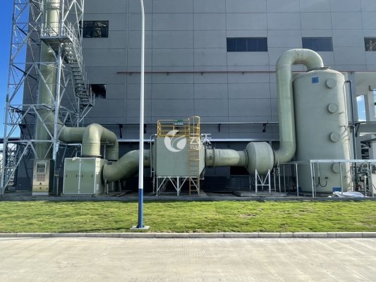 廢氣處理系統(tǒng)成套設(shè)備（材質(zhì)：玻璃鋼）